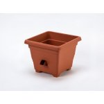 PLASTIA Hranatý samozavlažovací kv. Bergamot 30x30 cm terakota – HobbyKompas.cz