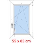 Soft Plastové okno 550 x 850 mm, otevíravé a sklopné, Bílá – Hledejceny.cz