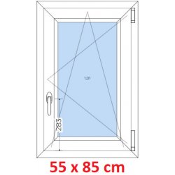 Soft Plastové okno 55x85 cm otevíravé a sklopné