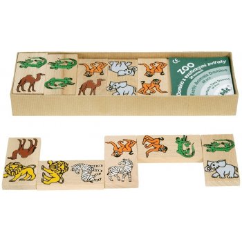 Mik Toys dřevěné domino Africká Zvířátka