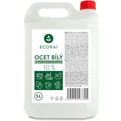 Ecorai Ocet bílý 10 % s vůní eukalyptu 5 l kanystr – HobbyKompas.cz
