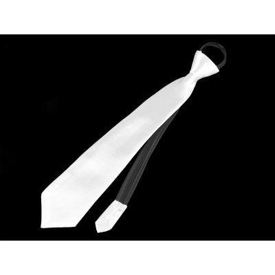 Saténová párty kravata jednobarevná bílá – Zbozi.Blesk.cz