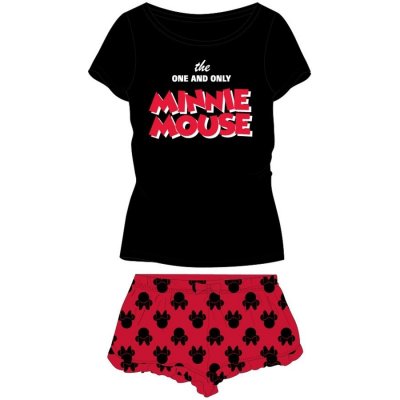 E plus M Minnie The one and only dámské krátké bavlněné pyžamo černé – Zboží Mobilmania