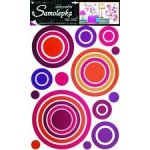 Anděl 1057 samolepící dekorace růžové kruhy 70x42cm – Sleviste.cz