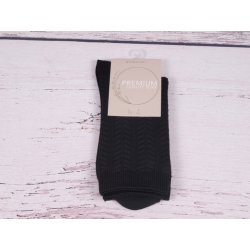 CNB Berlin ponožky DE 34555 jednobarevné s jemným vzorkem černé
