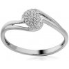 Prsteny iZlato Forever zásnubní prsten z bílého zlata s diamanty Edyth IZBR391A