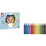 Janod Colorino trojhranné voskovky 12 barev – Zboží Dáma