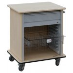 DEXTER 23 TRANSPARENT vozík boxový, roletový, nízký, 880x780x620 mm, bříza světlá – Hledejceny.cz