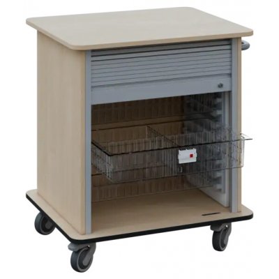 DEXTER 23 TRANSPARENT vozík boxový, roletový, nízký, 880x780x620 mm, bříza světlá – Hledejceny.cz