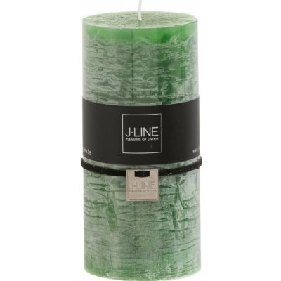 Světle zelená oválná svíčka L - 7*7*15 cm - J-Line by Jolipa – Hledejceny.cz