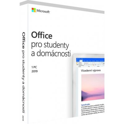 Microsoft Office 2019 pro studenty a domácnosti, elektronická licence EU, 79G-05018, druhotná licence – Zbozi.Blesk.cz
