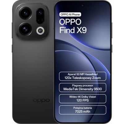 Oppo Find X9 12GB/512GB Space Black – Zboží Živě