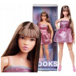 Mattel Barbie Looks brunetka v růžových mini šatech – Zboží Mobilmania