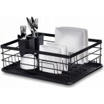 ADEO Odkapávač na nádobí, s držákem na příbory - černý LKA, 45x34x15 – Zboží Mobilmania