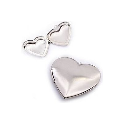Šperky4U Ocelový přívěšek - srdce medailon otevírací - OK1183 – Zboží Mobilmania