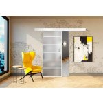Erkado Posuvné skleněné dveře na stěnu GRAF 17 mléčné sklo s bílými vzory 70 x 197 cm – Hledejceny.cz