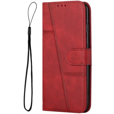 PROTEMIO 91283 STITCHED Peněženkový kryt pro Xiaomi 14T Pro červený – Zboží Živě