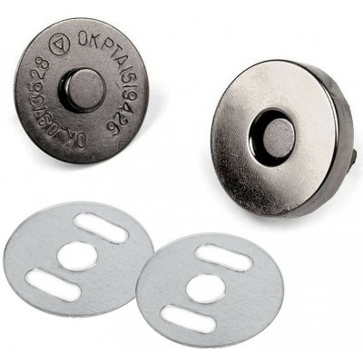 Magnetické zapínání Ø18 mm, malé, 2 nikl černý – Hledejceny.cz