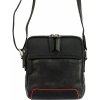Taška  Pierre Cardin pánská kožená taška přes rameno YS12 28004 černá červená