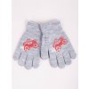 Dětské rukavice Yoclub Rukavice RED 0012C AA5A 023 Grey