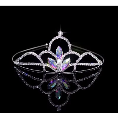 B-Top postříbřená korunka do vlasů s AB krystaly – Zboží Dáma