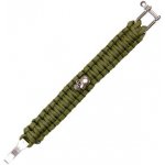 101 Inc Paracord náramek Skull Iron Buckle olivový – Hledejceny.cz