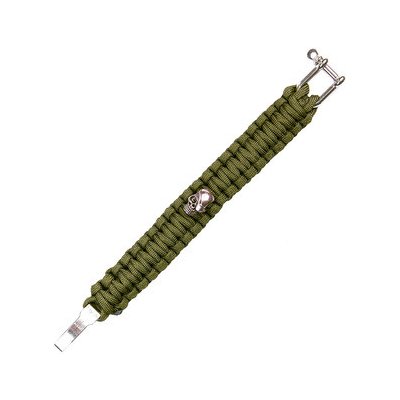 101 Inc Paracord náramek Skull Iron Buckle olivový – Hledejceny.cz