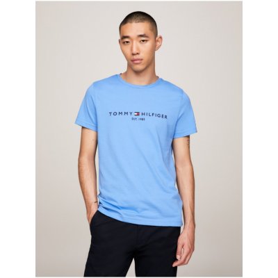 Tommy Hilfiger pánské tričko modré – Sleviste.cz