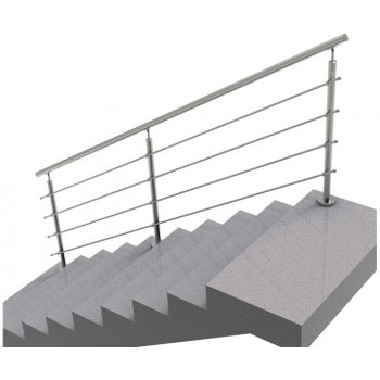 Hahn Nerezové zábradlí na schody - set (délka:3000 x výška:900mm) LESK