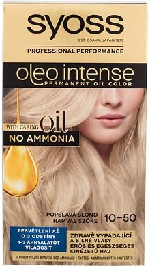 Syoss Oleo Intense Permanent Oil Color permanentní olejová barva na vlasy bez amoniaku 10-50 Ashy Blond 50 ml