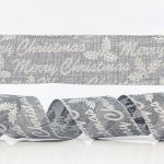 Eurolamp vánoční dekorace šedá stuha se stříbrným nápisem merry christmas 6,35 cm 1 ks – Hledejceny.cz