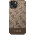 Pouzdro Guess 4G Stripe iPhone 14 hnědé – Zboží Živě