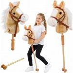 Kůň na tyči Hobby Horse se zvuky a kolečky Mamido 100 cm béžový – Hledejceny.cz