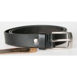 Kožený opasek dlouhý z pevné silné kůže široký FLW černý – Zboží Dáma