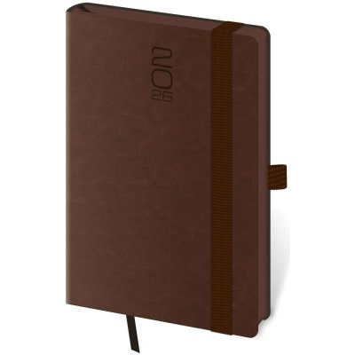 Helma 365 Diář 2026 týdenní kapesní Memory s gumičkou tmavě hnědý 580521 – Zboží Mobilmania