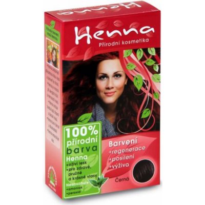 Dúbrava Henna přírodní barva na vlasy černá 122 prášková 33 g – Zboží Mobilmania