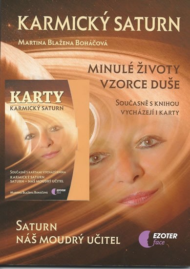 Boháčová Martina Blažena: Karmický Saturn kniha + karty 27 ks Kniha