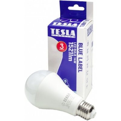 Tesla LED žárovka BULB E27, 14W, 230V, 1521lm, 25 000h, 6500K studená bílá 220st – Hledejceny.cz