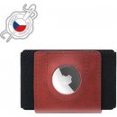 Peněženka Fixed Kožená Tiny Wallet for AirTag z pravé hovězí kůže červená FIXWAT-STN2-RD