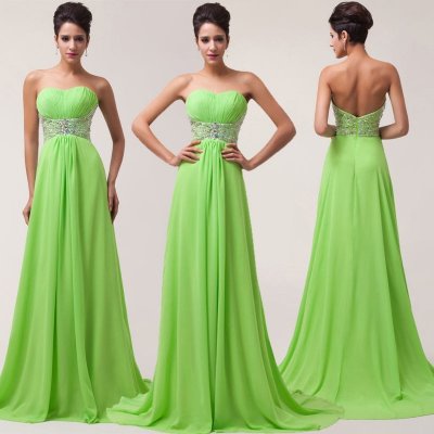 zelené plesové antické šaty na maturitní ples Selena, Velikost S, Barva Zelená, Materiál Šifon
