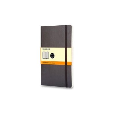 Moleskine zápisník v měkkých deskách vel. S, 9 × 14 cm, linkovaný, černý
