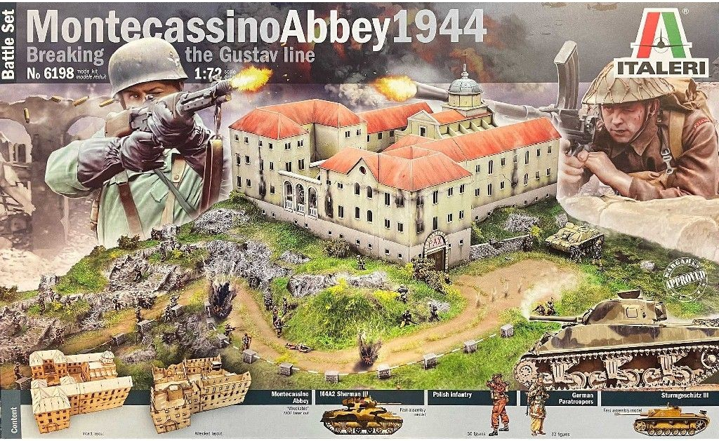 ITALERI Model Kit diorama 6198 Montecassino 1944: Gustav Line Batte 1:72