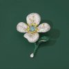 Brož Éternelle brož se zirkony Exotická květina B8122-LXT0852 stříbrná