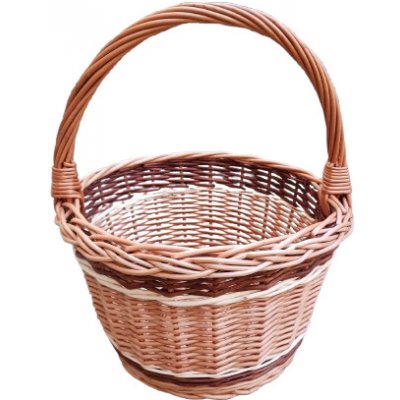 HRADIL Košík proutěný na houby a nákup HŘIBÁK IV. Rozměry koše: Průměr 30 cm x v.po ucho 33 cm, bez ucha 17 cm – Zboží Dáma