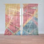 Sablio Záclony Barevné čáry: 2ks 150x250cm – Hledejceny.cz