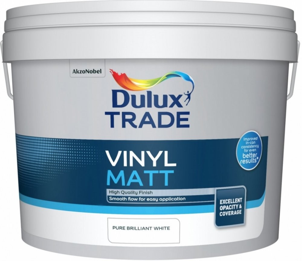 Dulux Trade Vinyl Matt PBW bílá, 5L