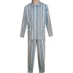 Foltýn pánské pyžamo flanelové PF03 zelené proužky – Zboží Dáma