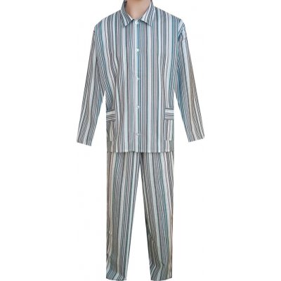 Foltýn pánské pyžamo flanelové PF03 zelené proužky – Zboží Dáma