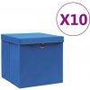 Úložný box Zahrada XL Úložné boxy s víky 10 ks 28 x 28 x 28 cm modré