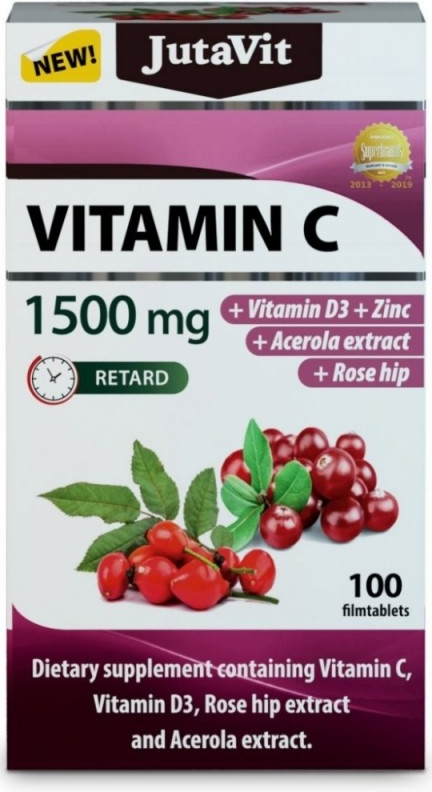 JutaVit C-vitamin 1500 mg 100 kapslí od 231 Kč - Heureka.cz